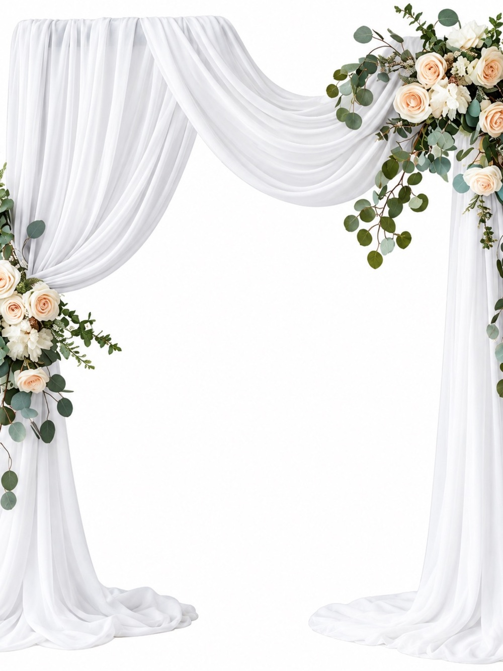 Elegant White Ceremony Drapery